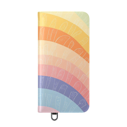 Pastel Rainbow Glow - Samsung S25+ Case - Wallet