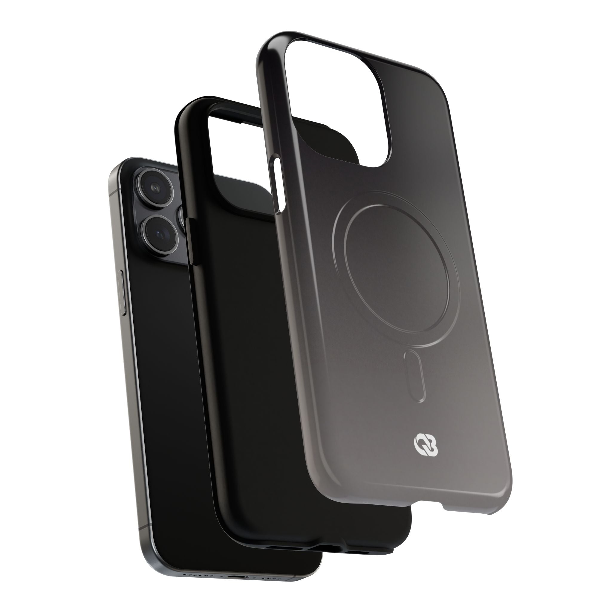 Grey Tough 2.0 Magsafe Phone Case for iPhone - Obsidian Ash Fade