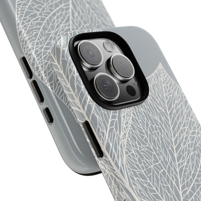 Grey Tough Phone Case for iPhone - Frosted Ash Veins