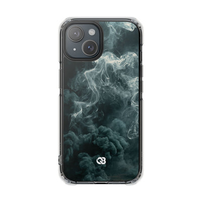 Luminescent Vapor Drift · Clear Impact Magnetic Phone Case for iPhone · Teal