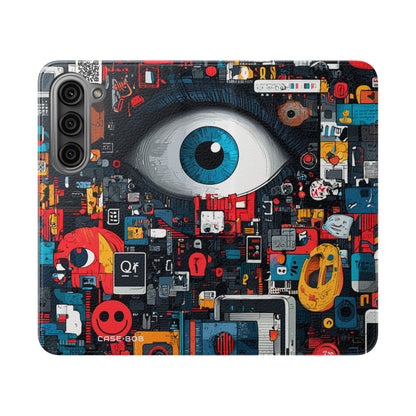Blue Gaze Mosaic - Samsung S23 Case - Wallet