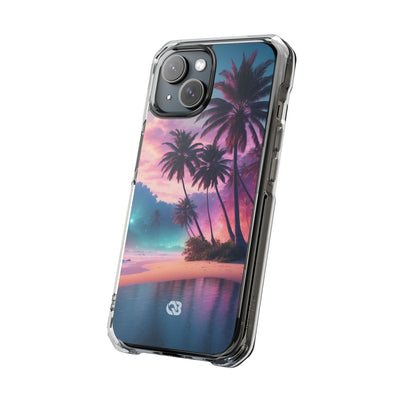 Neon Shore Palms · Impact etui na telefon dla iPhone · Magsafe