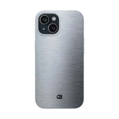 Silver Lite Phone Case for iPhone - Satin Chrome Grain