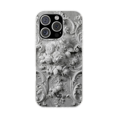 Rococo Marble Rose · Lite Phone Case for iPhone ·  White