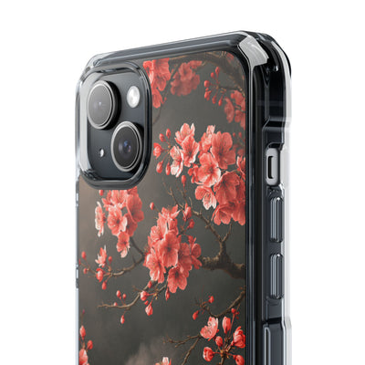 Dark Sakura Nocturne · Clear Impact Magnetic Phone Case for iPhone ·  Black