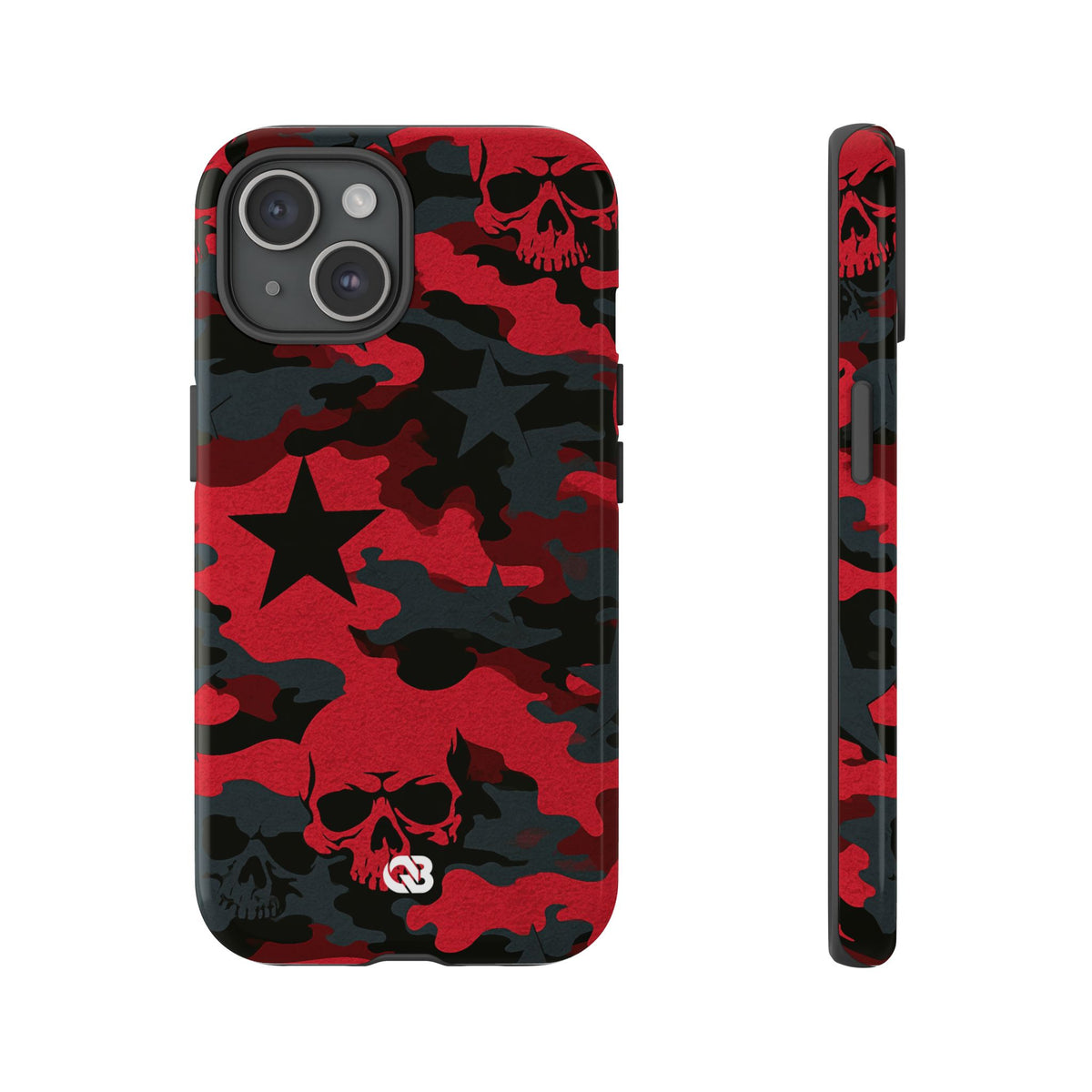 Crimson Skull Camo · Tough Phone Case for iPhone · Red