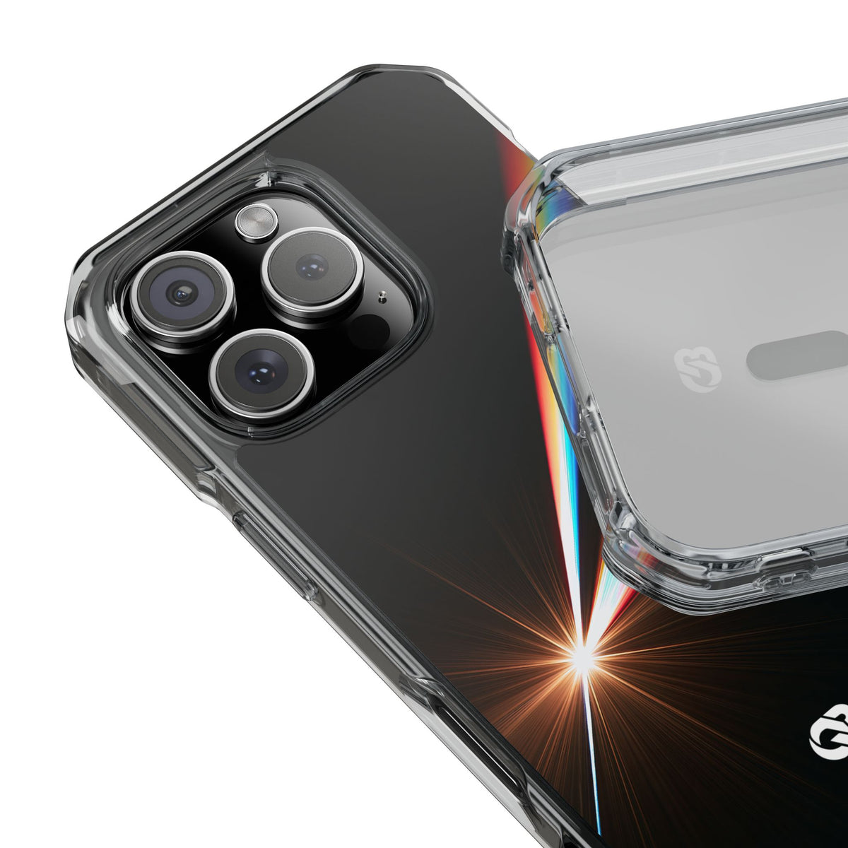 Spectral Refraction · Clear Impact Magnetic Phone Case for iPhone · Black