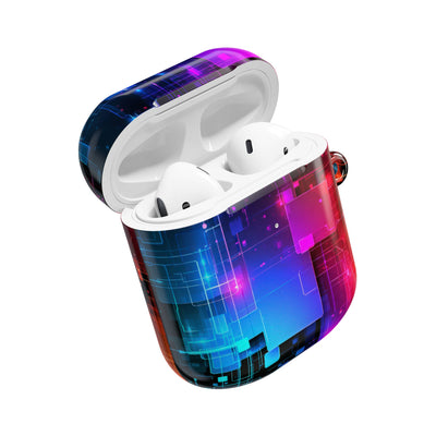 Spectral Circuit Grid · Hard Case for AirPods & AirPods Pro · Black