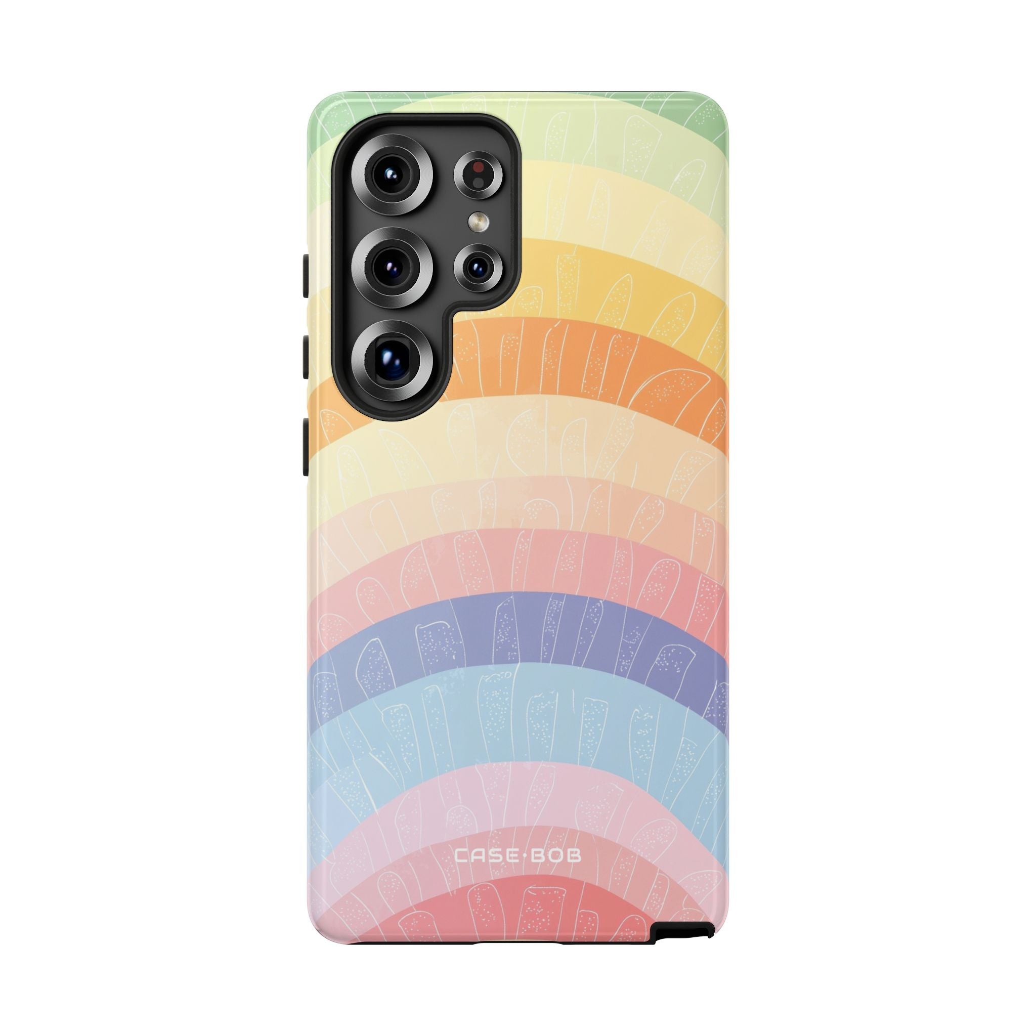 Pastel Rainbow Bands Samsung S25 Ultra Case - Tough