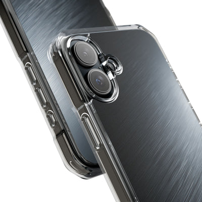 Grey Impact MagSafe Phone Case for iPhone - Charcoal Brushed Steel