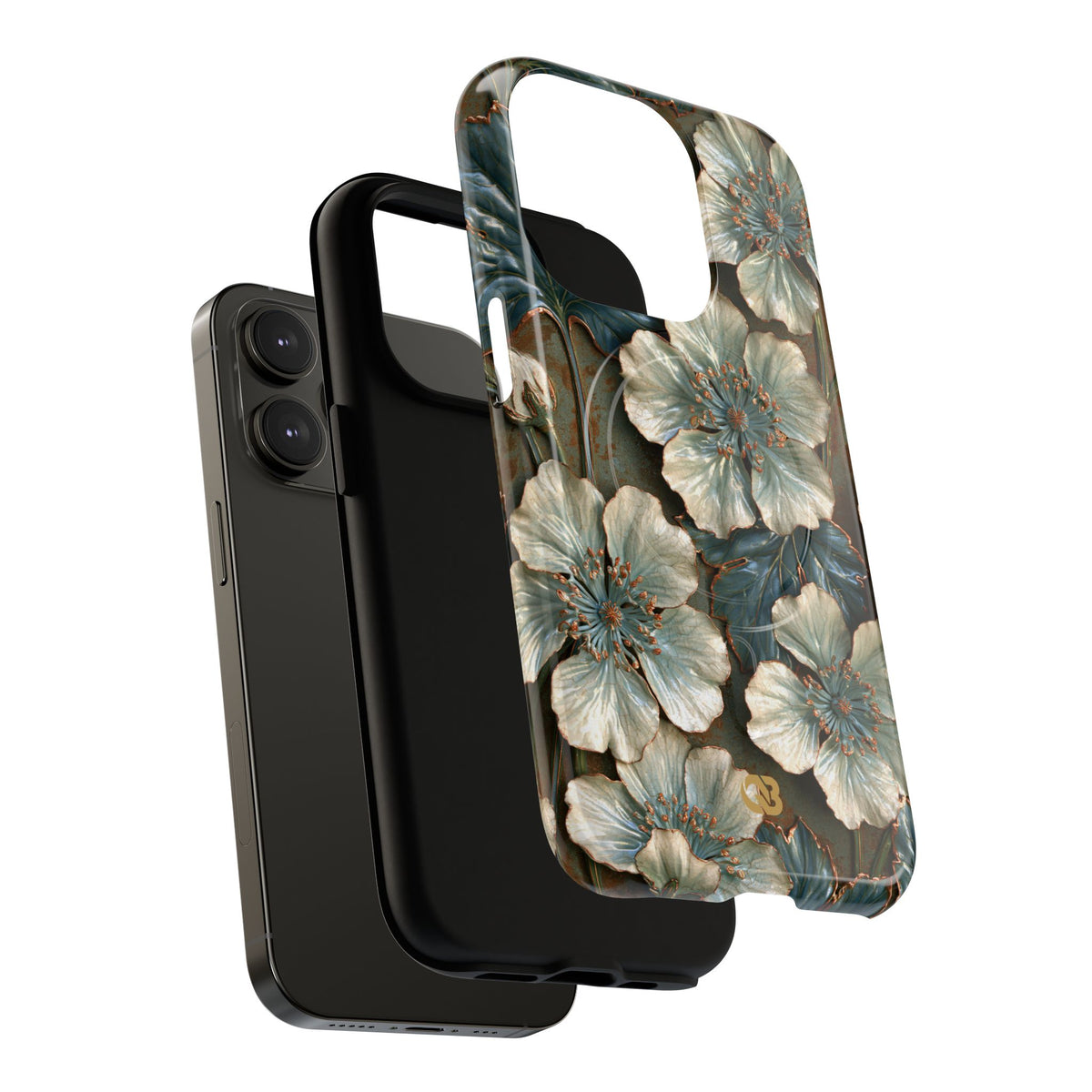 Gilded Blossom Reverie · Tough 2.0 Magnetic Phone Case for iPhone · Teal