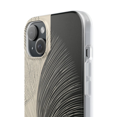 Beige Lite Phone Case for iPhone - Obsidian Cream Plume