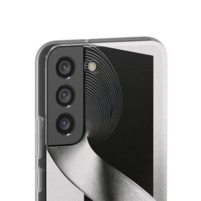 Grey Lite Phone Case for Samsung - Obsidian Moiré Wave