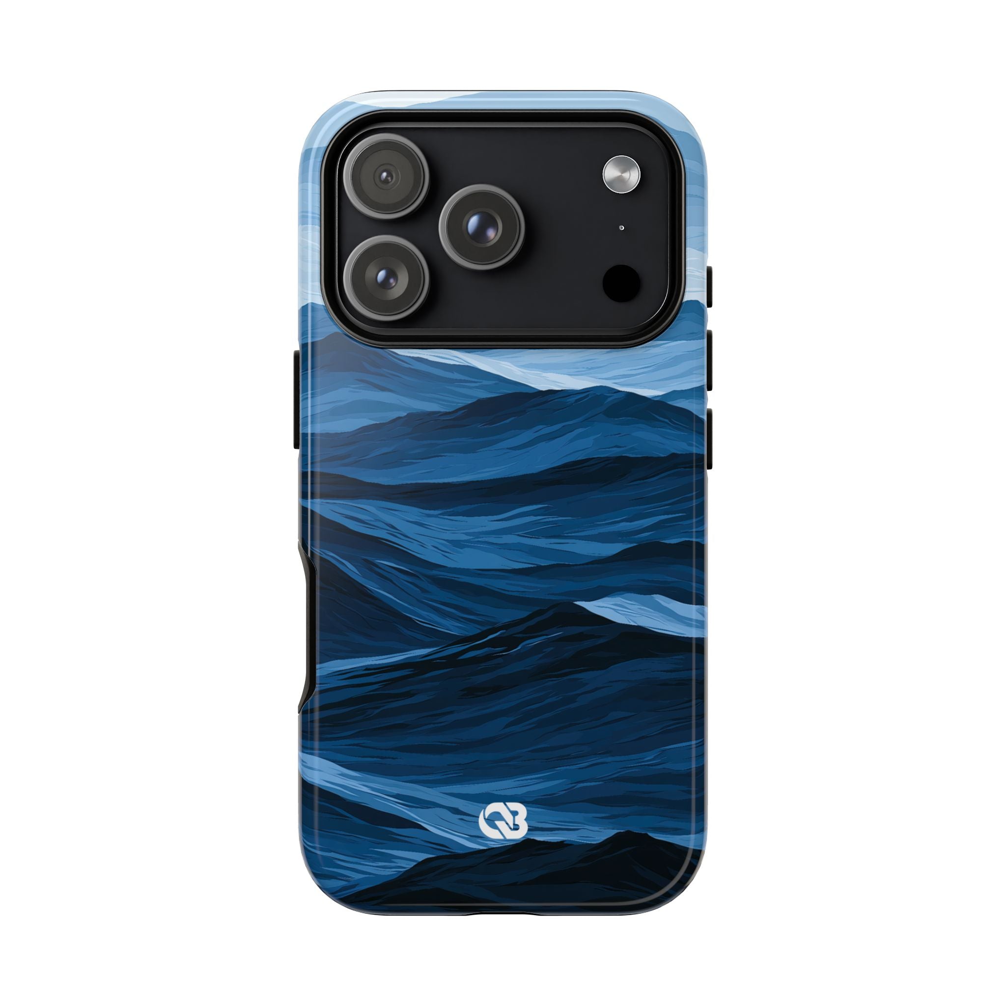 Blue Tough Phone Case for iPhone - Cobalt Ridge Tides