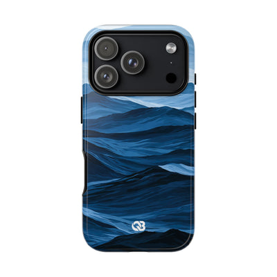 Blue Tough Phone Case for iPhone - Cobalt Ridge Tides