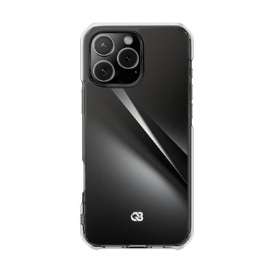 Obsidian Ridge · Clear Impact Magnetic Phone Case for iPhone ·  Black