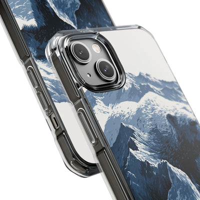 Fjord Summit Bear · Clear Impact Magnetic Phone Case for iPhone · Blue