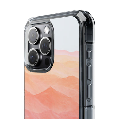 Alpenglow Ridge Vista · Clear Impact Magnetic Phone Case for iPhone · Orange
