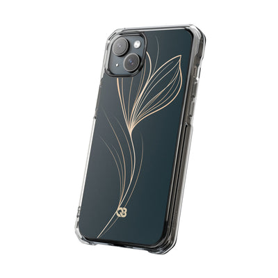 Teal Impact MagSafe Phone Case for iPhone - Sandstone Silk Flora