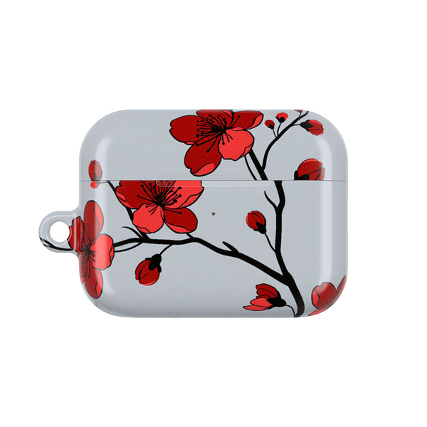 Scarlet Plum Blossom · Hard Case for AirPods & AirPods Pro · Red