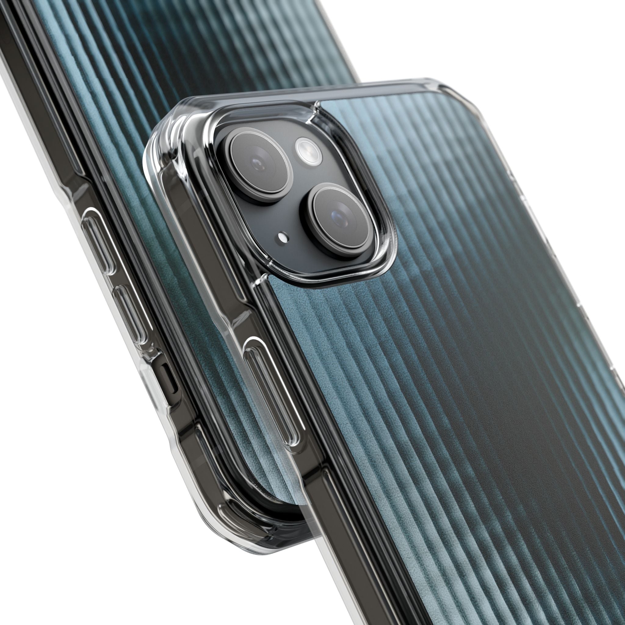Blue Impact MagSafe Phone Case for iPhone - Glacial Reeded Glass