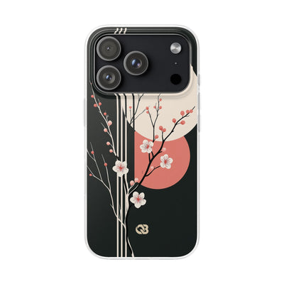 Black Lite Phone Case for iPhone - Kyoto Midnight Blossom