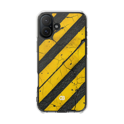 Cracked Hazard Stripes · Impact Telefoncover for iPhone · Magsafe