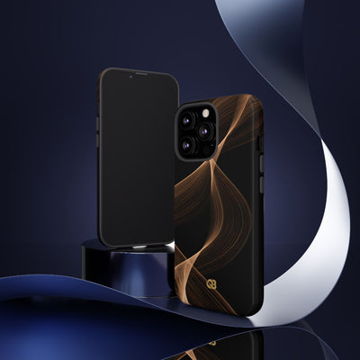 Amber Contour Flow · Tough Phone Case for iPhone · Black
