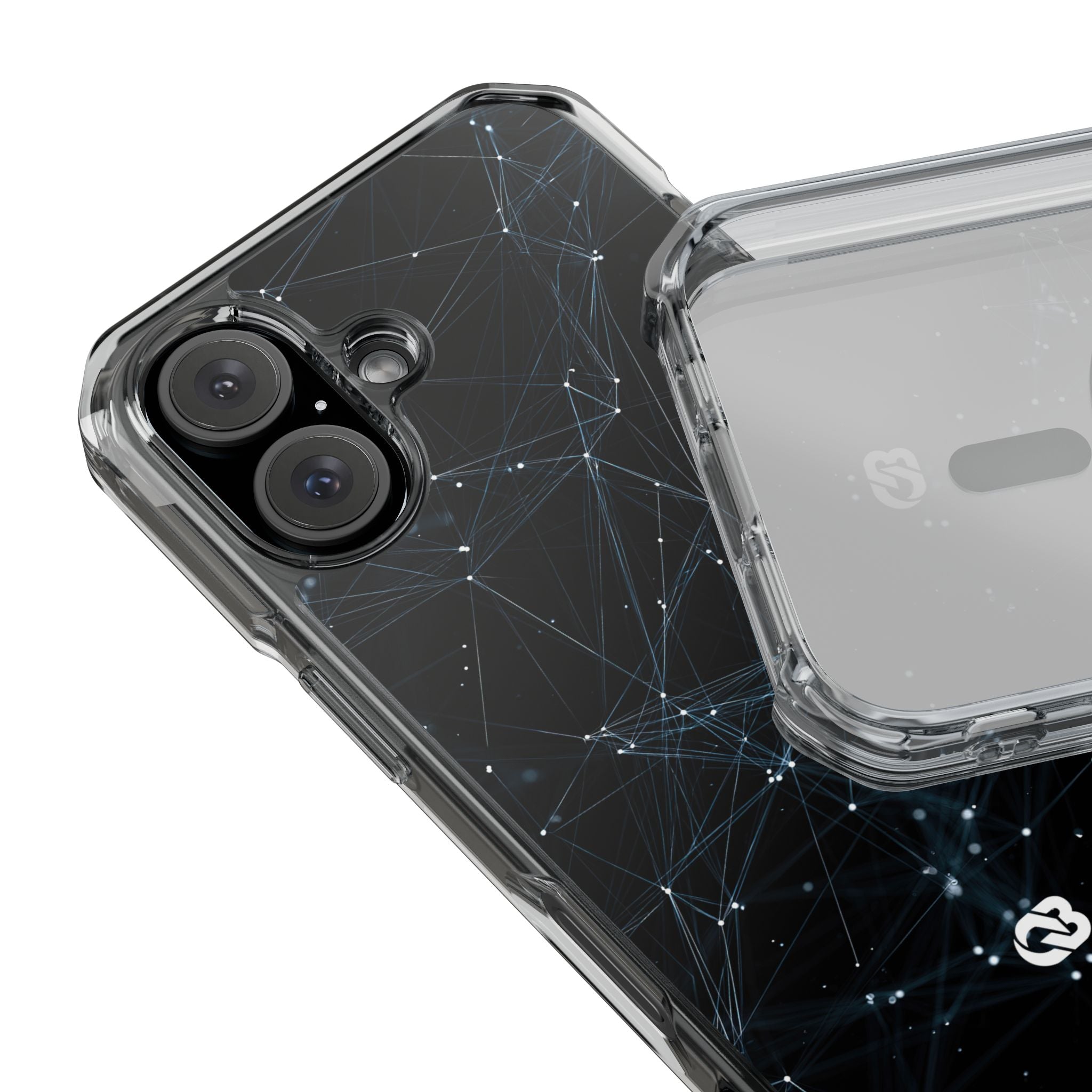 Black Impact MagSafe Phone Case for iPhone - Arctic Neural Mesh