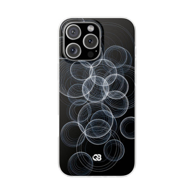 Black Lite Phone Case for iPhone - Frosted Ring Matrix