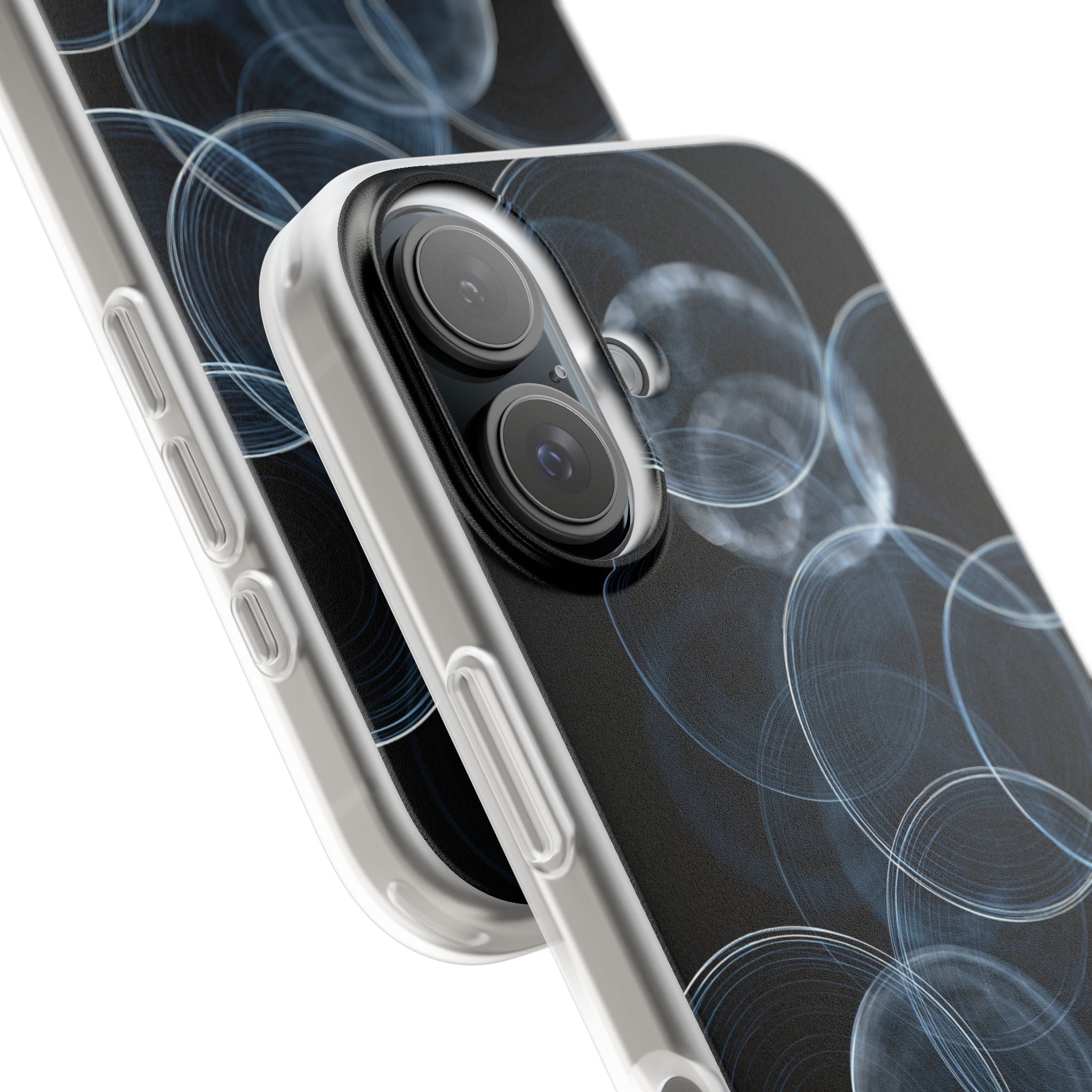 Blue Lite Phone Case for iPhone - Cyan Pulse Ripple