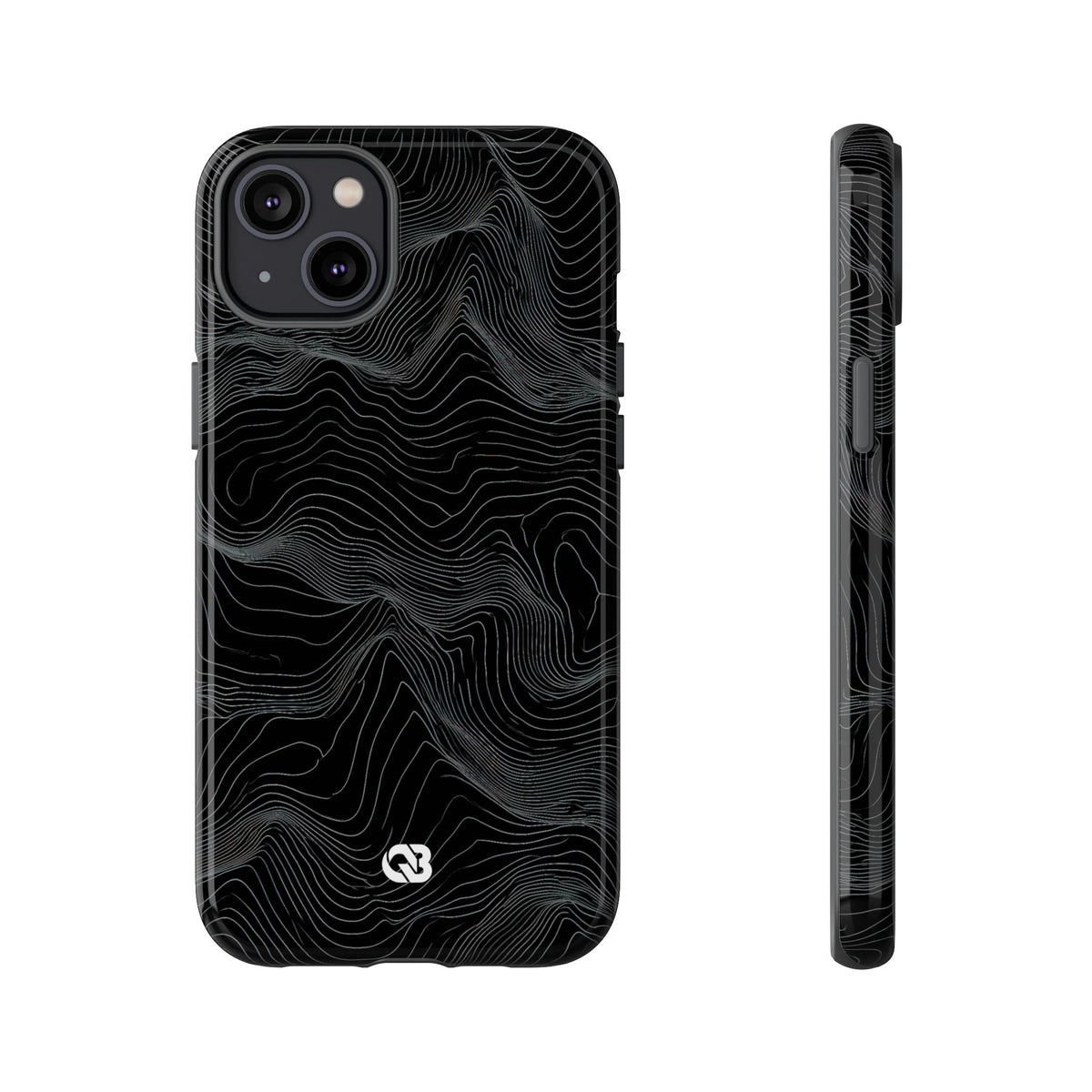 Obsidian Contour Elevation · Tough Phone Case for iPhone · Black