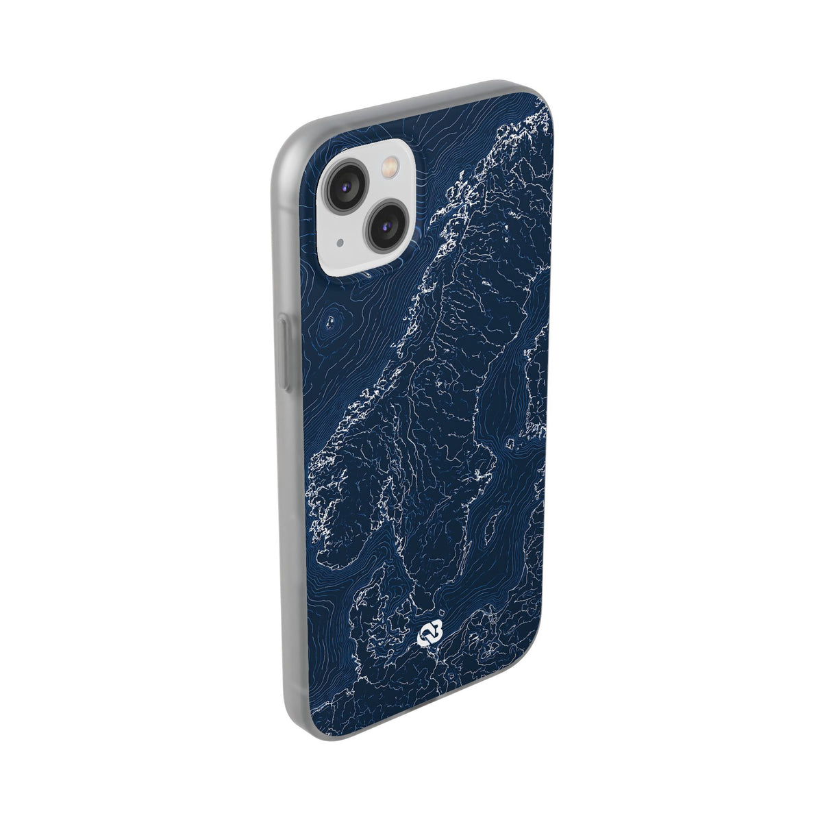 Nordic Contour Chart · Lite Phone Case for iPhone ·  Blue