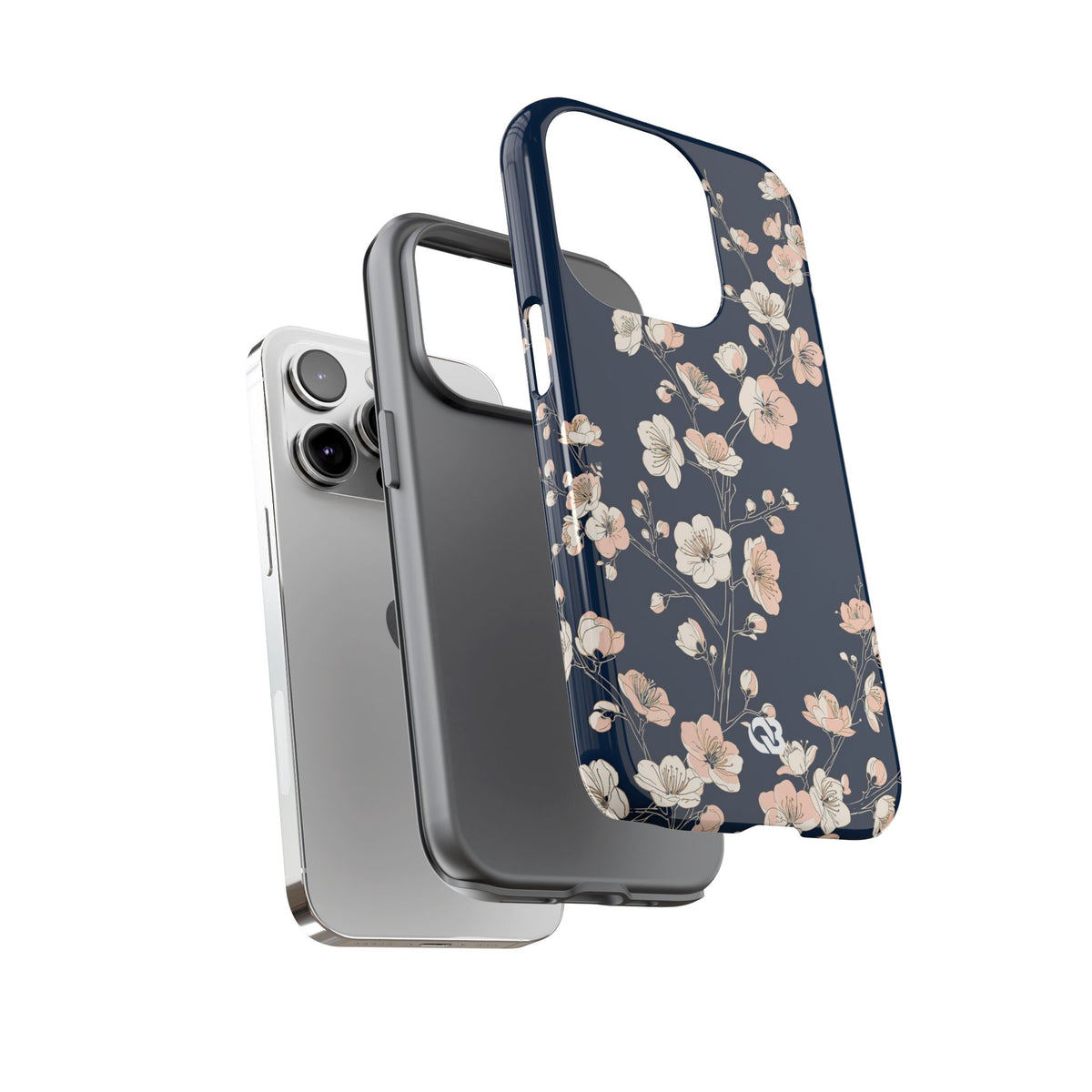 Midnight Plum Blossom · Tough Phone Case for iPhone · Blue