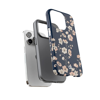 Midnight Plum Blossom · Tough Phone Case for iPhone · Blue