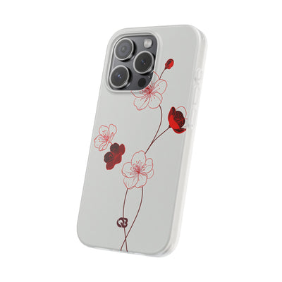 Red Lite Phone Case for iPhone - Kyoto Ember Bloom