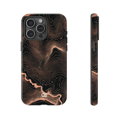 Mesa Elevation Contour · Tough Phone Case for iPhone · Black