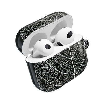 Monochrome Leaf Skeleton · Hard Case for AirPods & AirPods Pro · Black
