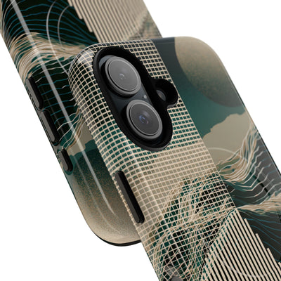 Green Tough 2.0 Magsafe Phone Case for iPhone - Lunar Moss Topography