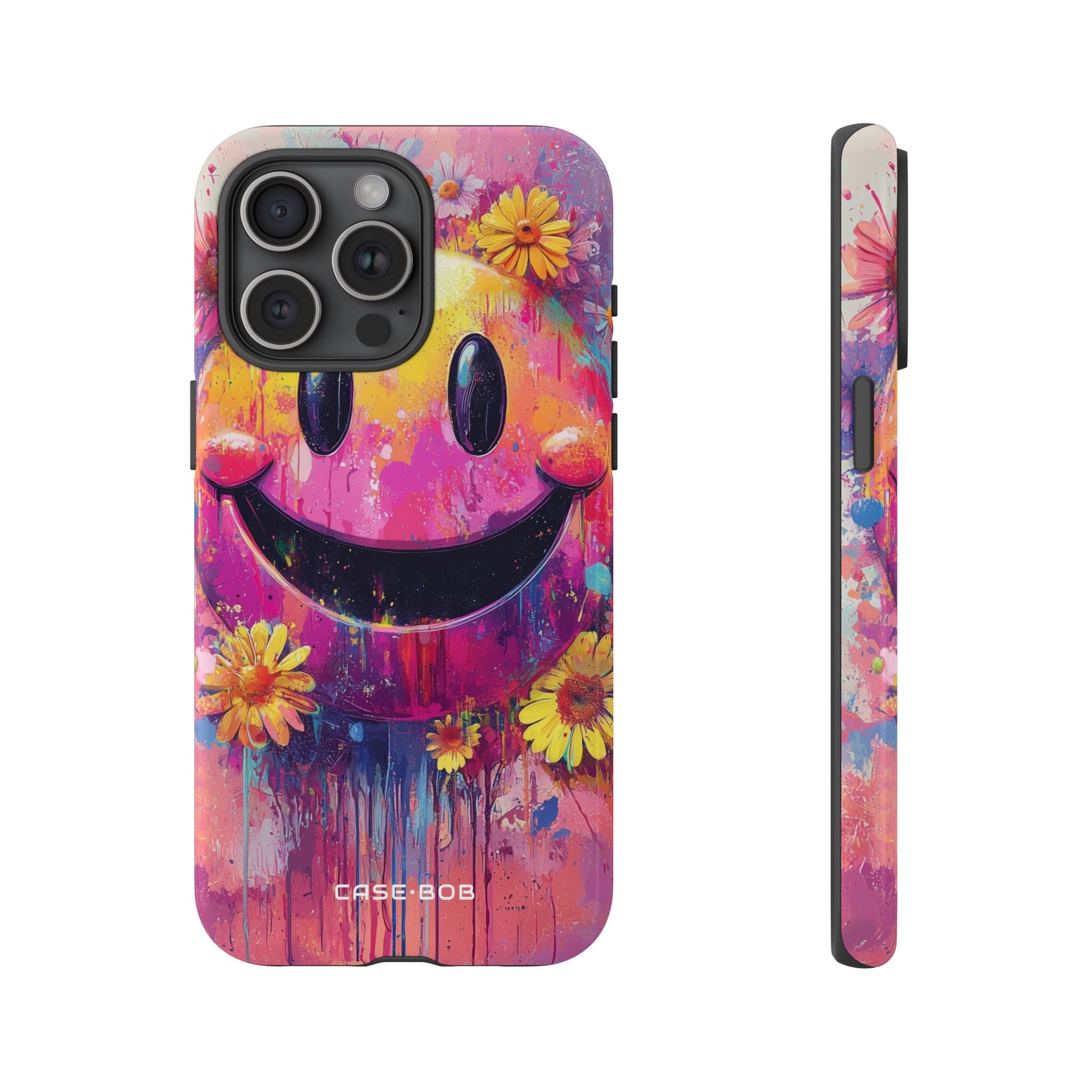 Smiley Bloom iPhone 15 Pro Max Case - Tough