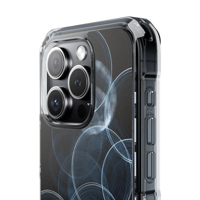 Blue Impact MagSafe Phone Case for iPhone - Cyan Pulse Ripple