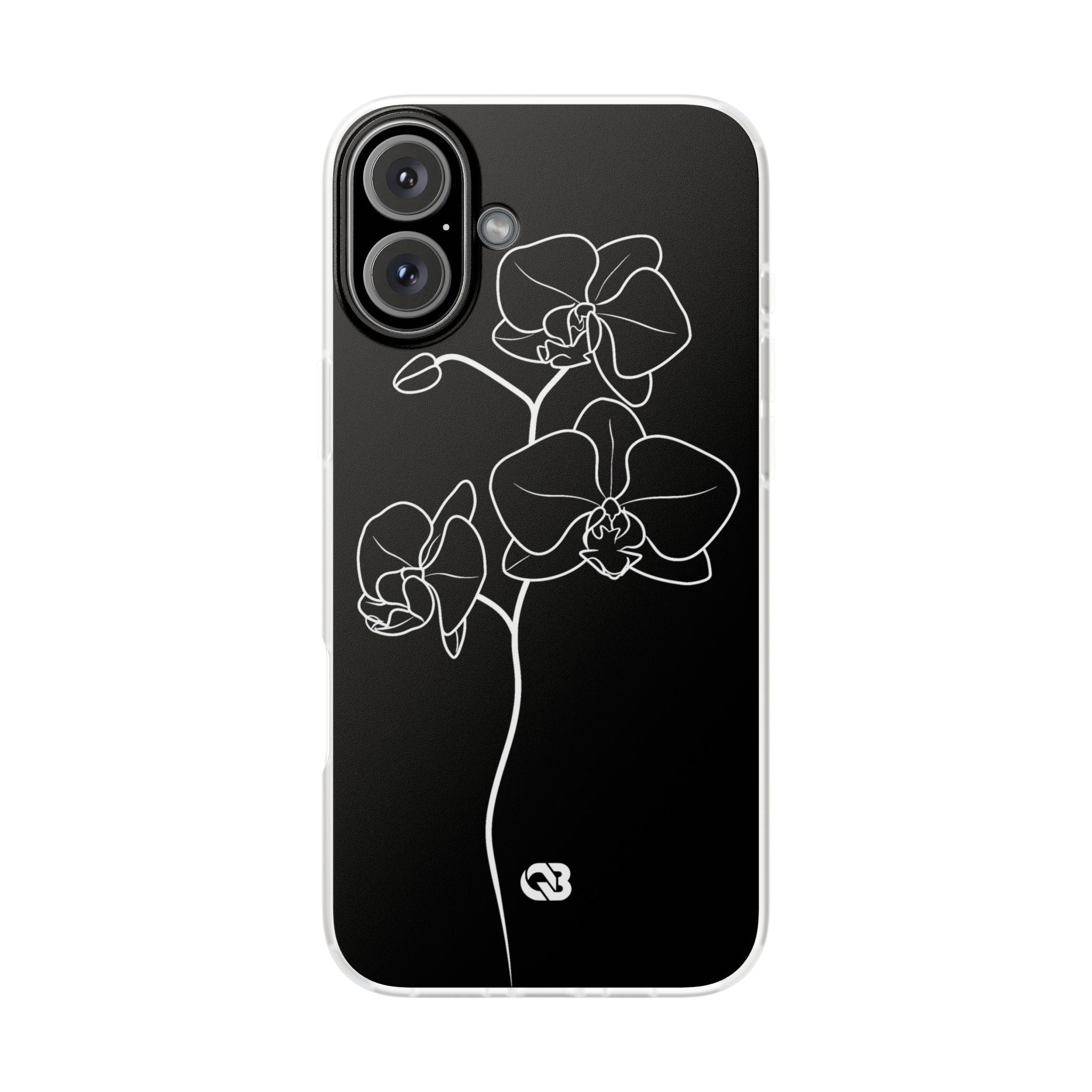 Black Lite Phone Case for iPhone - Noir Alabaster Orchid