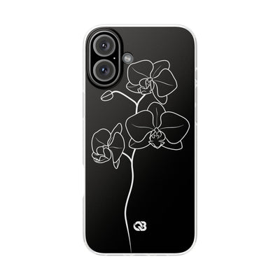 Black Lite Phone Case for iPhone - Noir Alabaster Orchid