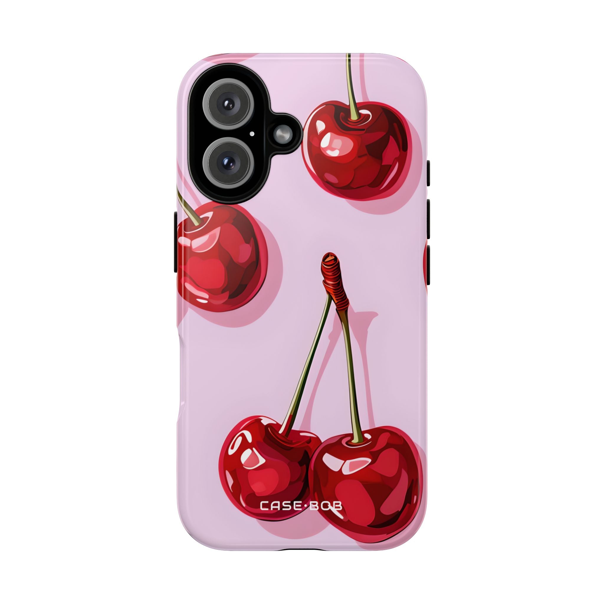 Glossy Cherry Burst iPhone 16 Case - Tough - CASE•BOB