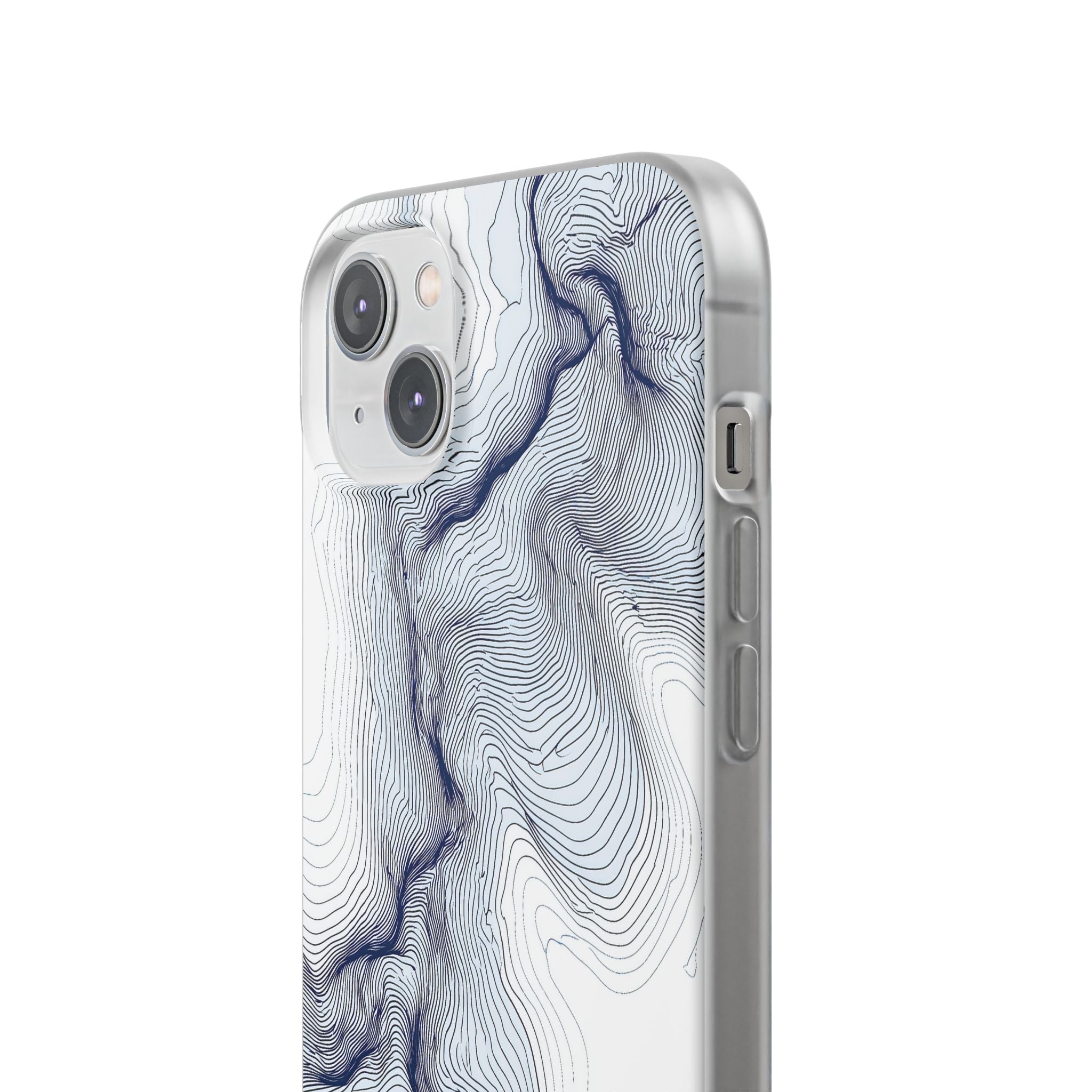 White Lite Phone Case for iPhone - Nordic Ridge Topo