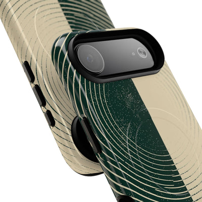 Green Tough 2.0 Magsafe Phone Case for iPhone - Evergreen Split Grain