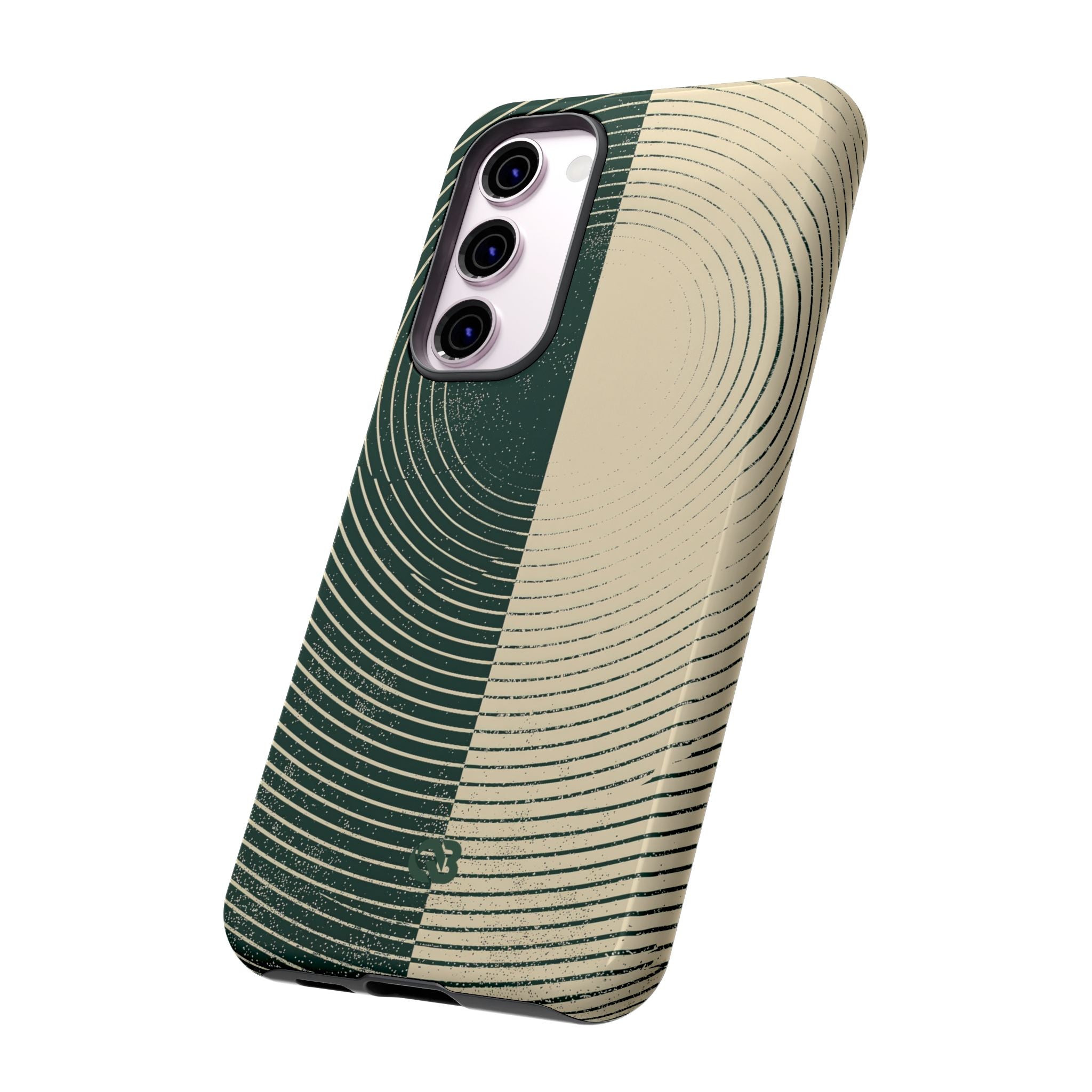Green Tough Phone Case for Samsung - Evergreen Split Grain