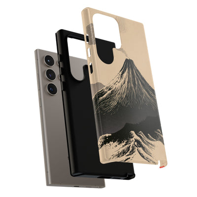 Beige Tough Phone Case for Samsung - Obsidian Ink Summit