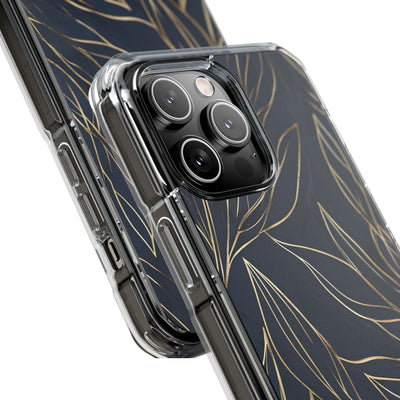 Gilded Navy Foliage · Impact Coque de téléphone pour iPhone · Magsafe