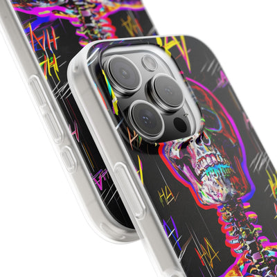 Neon Glitch Skeleton · Soft Handyhülle für iPhone